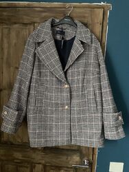 M&S Damen schwerer Mantel/Jacke mit Wolle (Mandel) Größe 24