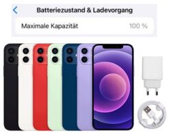 Apple iPhone 12 - 64 128 256 GB - GUT - Schwarz Weiß Blau Rot - 100% Batt.