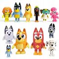 12er- pack Bluey Family Bingo Dog Dad Mom Action Figures Familie und Freunde Set