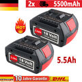 2x 18 Volt Für Bosch BAT609 5.5Ah GSR GSB BAT609 BAT618 BAT620 Li-Ionen-Batterie