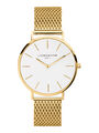 LIEBESKIND BERLIN Damen Armbanduhr austauschbares Meshband  Steel IP Gold 38 mm