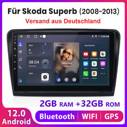 10'' 32G SWC Carplay Autoradio Android13 WIFI BT GPS NAVI Für Skoda Superb II BT