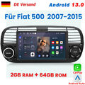 Für Fiat 500 2007-2015 Carplay Android13 Autoradio GPS NAVI SAT BT RDS DAB+ 64GB