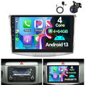 4+64GB Android 13 Autoradio GPS CarPlay für VW Passat B6 B7 CC Magotan 2011-2015