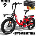 E Bike 20 Zoll Mountainbike Elektrofahrrad 48V 750W Fatbike 30AH Pedelec 45 km/h