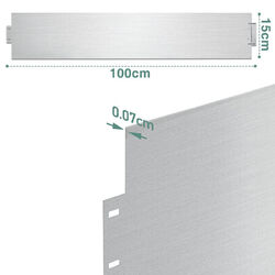 Rasenkante Beeteinfassung Metall Mähkante Beetumrandung Verzinkt 15cm/18cm Hoch⭐⭐Länge：5m 10m 15m 20m 25m 30m 35m 40m 45m 50m⭐⭐