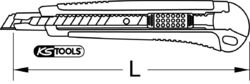 KS TOOLS Universal-Abbrechklingen-Messer, 140mm, Klinge 9x80mm (907.2152)