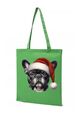 Tragetasche Einkaufstasche Beutel Tasche Bulldogge Tiermotiv Weihnachtstasche