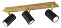 TRIO Leuchten Marley Deckenleuchte Deckenlampe Metall gold schwarz 3-flammig