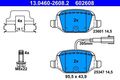 ATE (13.0460-2608.2) Bremsbeläge, Bremsklötze hinten für FIAT ABARTH