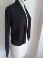 Jacke Strickjacke Bolera Kurz Cardigan Schal Kragen Vero Moda L 40 38 Schwarz 