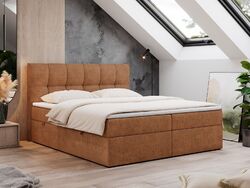 Boxspringbett mit Bettkasten, Bett mit Multipocket - Matratze und Topper - RICO