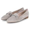 Gabor Damen Slipper Grau Rauleder