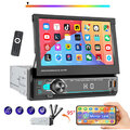 1DIN 7" Flip Autoradio Touch Screen Bildschirm Bluetooth USB SD MP5 Player Radio