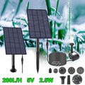 Solar Pumpe 2,5W Teichpumpe Springbrunnen Gartenbrunnen Brunnen Fontäne Garten