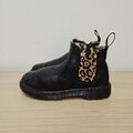 Dr. Martens 2976 Leonore Y Leopard Gepard Kunstfellbesatz Chelsea Reißverschlussstiefel UK 3