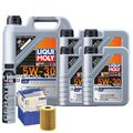 Motoröl 5W30 LIQUI MOLY Leichtlauf Special Tec Ll 9L+MAHLE Ölfilter +Cera Tec