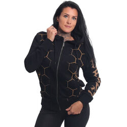 Yakuza Kapuzenjacke Damen Sweat Jacke Hoodie GHZB22122 Größe 2XL Farbe Schwarz