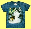 Kinder T-Shirt Husky blau Gr. 98*104*110*116*122*128*134*140*146*152 Wolf Hund