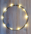 2 x LED Ring Batterie Metall schwarz mit Timer warmweiß 25cm Weihnachten Deko