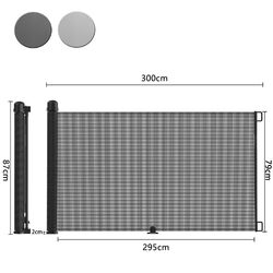 Treppenschutzgitter Roll Ausziehbar 0-300 cm Türschutzgitter Absperrgitter Baby/