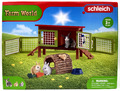 Schleich® Farm World 42420 Kaninchenstall | 16 Teile | Spielset mit 3 Hasen | 3+