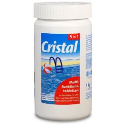 Cristal Multifunktionstabletten Chlor 5 in 1 (200 g) 1,0 kg Multitabs 5in1 Pool 