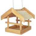 Vogelhaus Cottage | Wetterfestes Futterhaus aus Holz zum Aufhängen  | Lyra Pet®