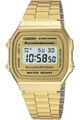 Original Casio Retro klassische Unisex Digital Stahl GOLD Armbanduhr - A168WG-9EF