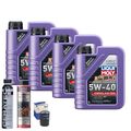 Motoröl 5W40 LIQUI MOLY Synthoil High Tech 4L+MAHLE Ölfilter +Spülung +Cera Tec