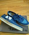 Leder Sneaker in Gr. 38 von Tamaris, blau mit Glitzer, NEU; VP: 79,99€