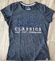 Superdry, T-Shirt mit Print & Pailletten Damen, Dunkelblau, Kurzarm, Gr.M UVP35€