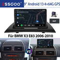 DAB+ Android 13 Autoradio Für BMW X3 E83 2006-2010 4+64G GPS Navi KAM FM CarPlay