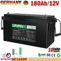 12V 180Ah Lithium Batterie LiFePO4 Akku BMS für Wohnmobil Solarbatterie Boot RV