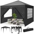 3mx3m Pavillon Wasserdicht Faltpavillon Pop Up Partyzelt Gartenzelt UV Schutz