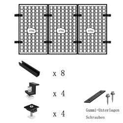 Solarpanel Halterung PV Schiene Trapezblech Flachdach Alu schwarz montageschiene