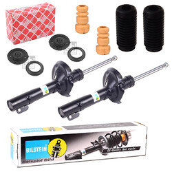 2x BILSTEIN B4 STOSSDÄMPFER + FEBI DOMLAGER VORNE passend für PEUGEOT 307komplett mit FEBI Federbeinlager + KYB Staubschutzsatz