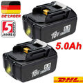 2X 5AH Ersatz Akku Für Makita BL1860B 18V LXT Li-ion BL1850B BL1830B BL1840B LED