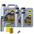 Motoröl 5W40 LIQUI MOLY Top Tec 4100 9L+MANN Ölfilter+Cera Tec+Ölablassschraube