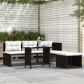 Garten Lounge Set Gartensofa Sitzgruppe Gartenmöbel 4-Tlg. Poly Rattan