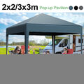 Pavillon 2x2m 3x3m Wasserdicht Faltbar Partyzelt Gartenzelt Optional mit Seiten