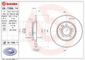 2x Bremsscheibe PRIME LINE - UV Coated BREMBO 08.7288.11 für VW TRANSPORTER T4