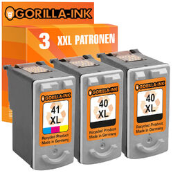 3 Patronen XL für Canon PG-40 & CL-41 Pixma MP 150 MP 160 MP 170 MP 180 MP 190