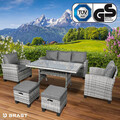 BRAST Poly Rattan Sitzgarnitur Gartenmöbel Essgruppe Sitzgruppe DELIGHT 2.Wahl