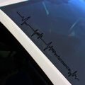 Frontscheibenaufkleber HerzschlagP Schwarz Glanz Sticker Tuning Auto FS29