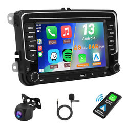 7" Android13 Autoradio GPS 4+64GB Kamera für VW GOLF 5 6 Plus Passat Touran Polo