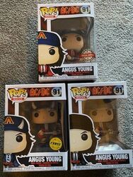 FUNKO POP AC/DC ANGUS YOUNG DREIER-SET EINSCHLIESSLICH SP EDITION UND LTD EDITION