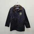 Barbour Herren Polo Liddesdale Regimental Navy Steppjacke Mantel Gr. Medium