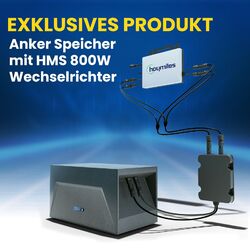 Anker SOLIX Solarspeicher 1600Wh mit Hoymiles HMS-800W-2T WIFI Wechselrichter🛜 Anker 1600Wh Solarspeicher 🔋 WIFI Wechselrichter 🔋