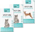 OptiPet 2x Spot On Katze 1x Spot On Hund gegen Zecken Milben Anti-Floh Tropfen